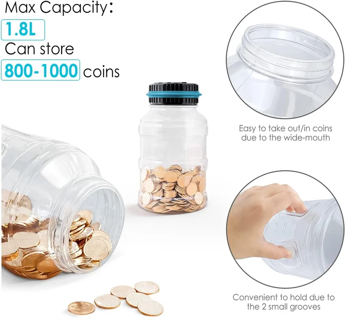 Electronic Piggy Bank Counter Coin Digital LCD Counting Coin Money