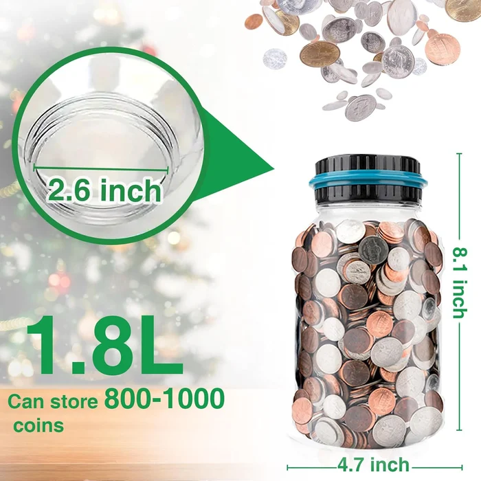 Electronic Piggy Bank Counter Coin Digital LCD Counting Coin Money