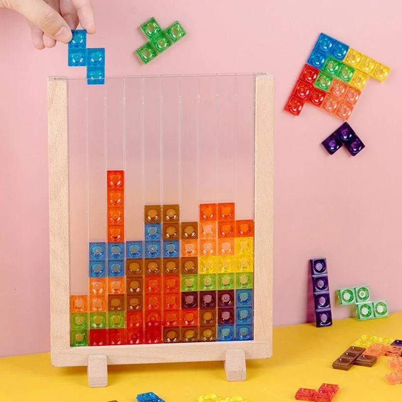Childrens educational 3D Tetris building blocks three-dimensional jigsaw puzzle toy