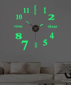3D Wall Decal Decorative Clock
