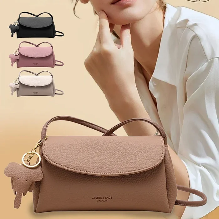 Womens High end Fashion Crossbody Bag with Elephant Pendant