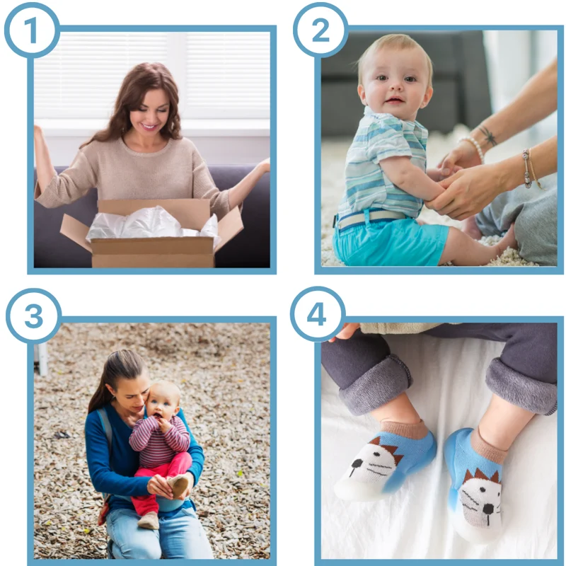 HEYBABYGO Non-slip Baby Slippers