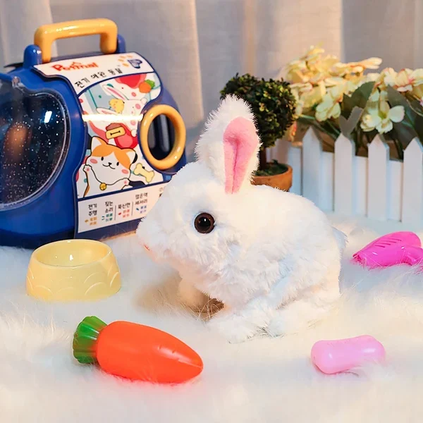 Plush Electric White Rabbit - Image 3
