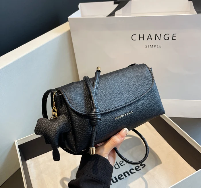 Womens High end Fashion Crossbody Bag with Elephant Pendant