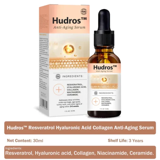 Hudros™ Resveratrol Hyaluronic Acid Collagen Anti-Aging Serum