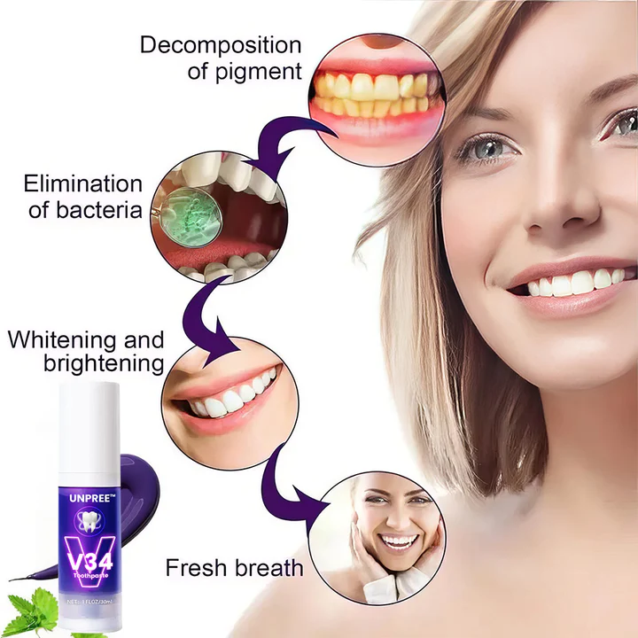 UNPREE™ NEW V34 Toothpaste Purple Color Corrector - Image 4