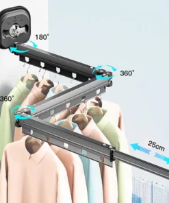 DryNyst folding wall-mounted clothes dryer