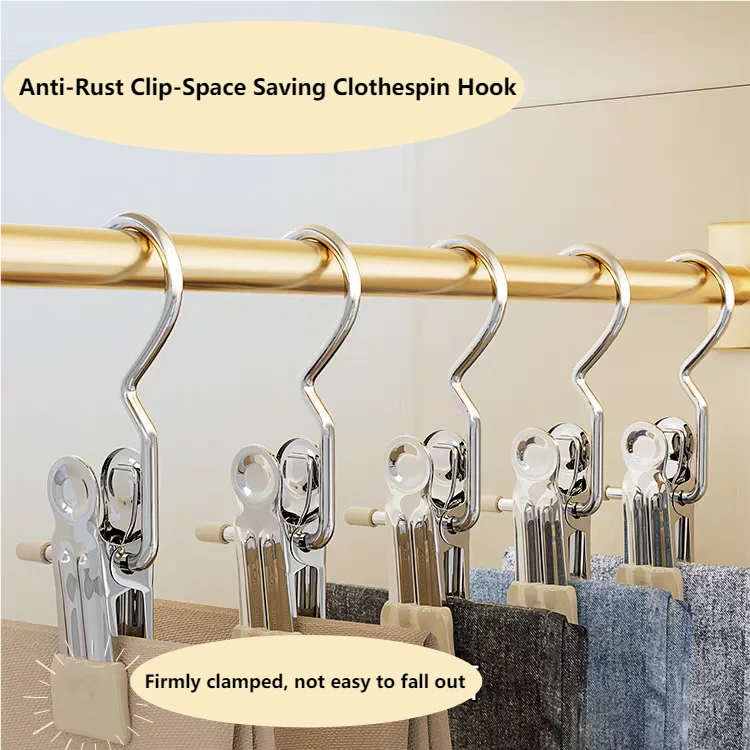 Anti-Rust Clip-Space Saving Clothespin Hook - Image 14