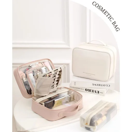 Multi-Compartment Toiletry Cosmetics Bag - Image 9