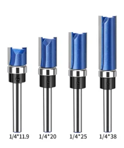 Precision Flush Trim Router Bit Set - Versatile & Durable Tools for Woodworking