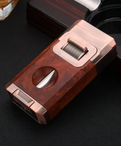 All-in-One-Taschenfeuerzeug mit integriertem V-Schnittschneider