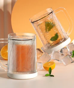 Double Layer Ice Cold Beer Glass