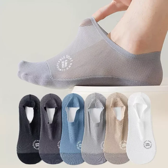 Ultra Thin Liner Socks Non Slip ComBed Cotton No Show Socks - Image 12