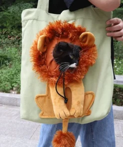 Alternative view of Lion-Shaped Pet Canvas Shoulder Bag