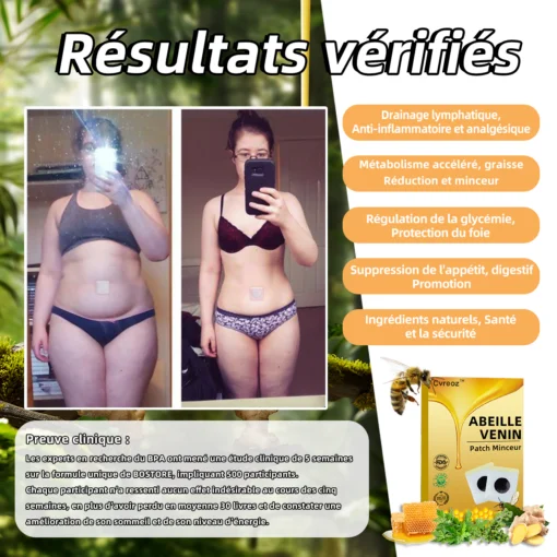 Cvreoz™ Le patch amincissant au venin d’abeille - Image 4