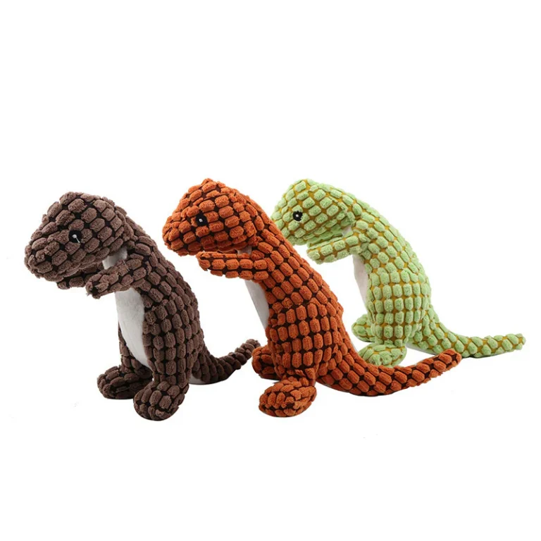 LEBURI® Squeaky Plush Dinosaur Dog Toys - Image 4