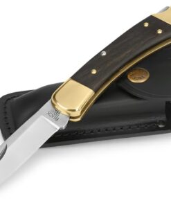 420HC Stainless Steel Folding Knife – sleek design with black handle, perfect for camping, hunting, and general outdoor use.