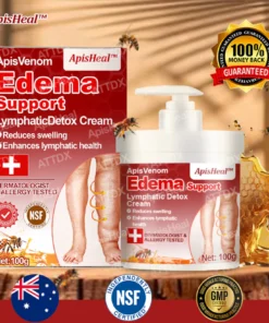 ApisHeal™ ApisVenom EdemaSupport Lymphatic Detox Cream offers a solution for reduced swelling and improved skin.