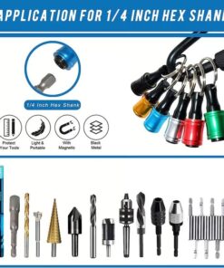 Ball Lock Bit Holder with quick release for easy bit changes and secure hold.