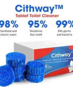 Cithway™ Tablet Toilet Cleaner ensures clear, fresh water with every flush.