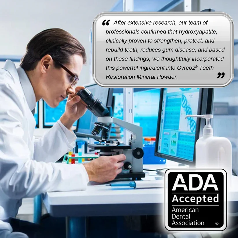 Cvreoz® Teeth Restoration Mineral Powder sustene a rigenerazione di i denti è cumbatte i batteri orali.