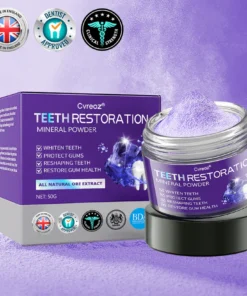 Cvreoz® Teeth Restoration Mineral Powder promotes overall oral health with every use.