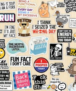 130PCS Funny Saying Sticker Pack – Personalize your items with bold and funny designs.