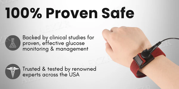Glucothia™ Sugar Down Grounding Bracelet provides non-invasive blood sugar support.