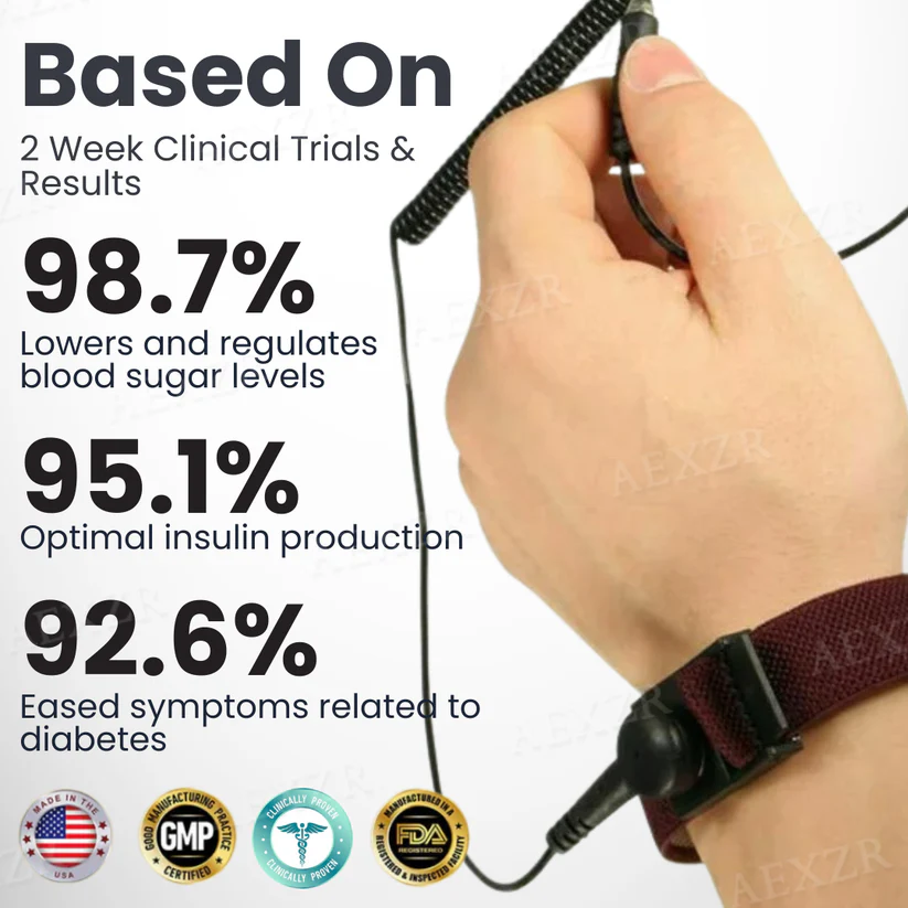 Manage your blood sugar naturally with the Glucothia™ Sugar Down Grounding Bracelet.