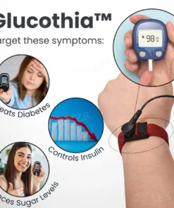 The Glucothia™ Sugar Down Grounding Bracelet reduces glucose spikes.