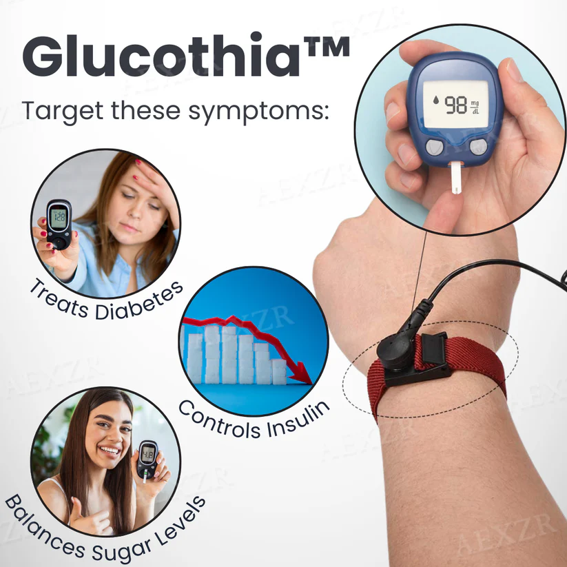 The Glucothia™ Sugar Down Grounding Bracelet reduces glucose spikes.