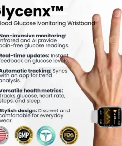 Glycenx™ AI Blood Glucose Monitoring Wristband