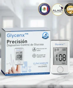 Glycenx™ Precisión Dispositivo Control de Glucosa ofrece una alternativa confiable y sin dolor para medir tu glucosa.