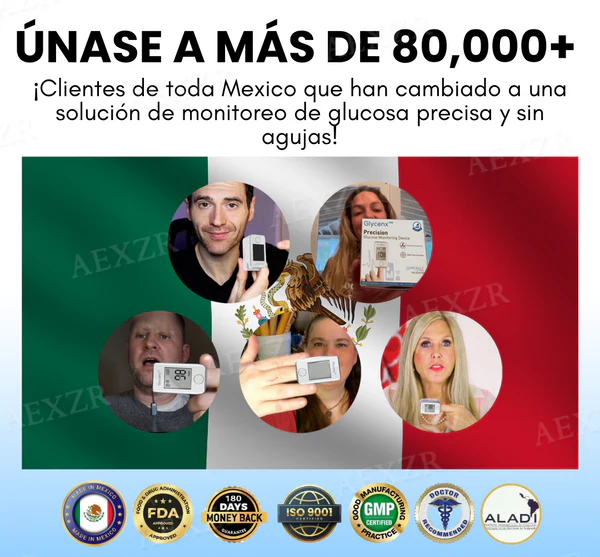 Controla tu glucosa de forma precisa y fácil con Glycenx™ Precisión Dispositivo Control de Glucosa.