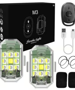 High Bright Car LED Strobe Light with Remote Control - Convenient micro USB charging for quick recharging.