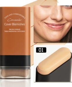 Instant Concealing Foundation Stick with Built-in Brush is a versatile tool for contouring, concealing, and highlighting.