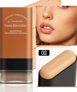 The Instant Concealing Foundation Stick with Built-in Brush blends effortlessly for a breathable, lightweight look.