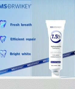 MSDRWIKEY Fluoride-Free Hydroxyapatite Toothpaste strengthens teeth and offers long-lasting protection.