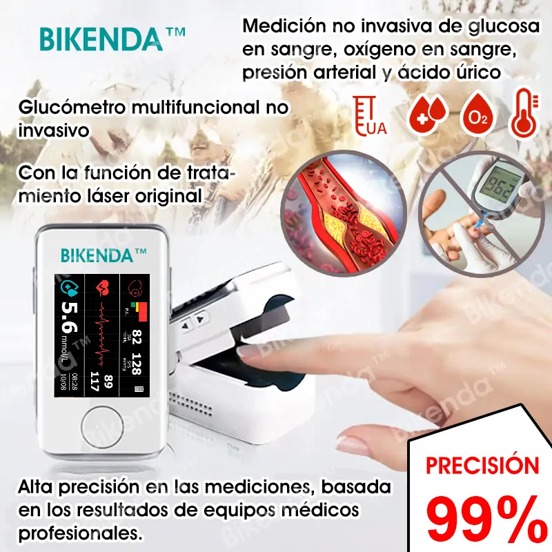 Medidor de Glucosa en Sangre No Invasivo Bikenda™