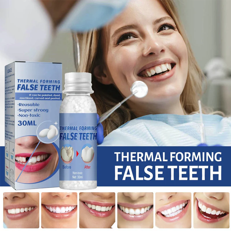 Moldable False Teeth offers safe and easy tooth restoration for temporary relief.