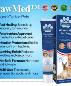 PawMed™ Wound Gel for Pets accelerates tissue regeneration and provides relief for minor wounds.