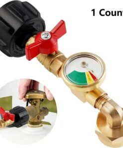 Propane Refill Adapter with Valve & Gauge – Reliable and durable performance in all weather conditions.