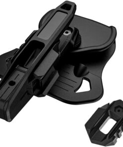 Quick Access Leather Holster: A high-quality leather holster compatible with Glock, Smith & Wesson, and other popular models for secure storage.