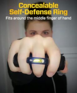 The SafeGuard Extreme 28,000,000 Knuckle Stun Grip features a rechargeable battery for convenience, no need for expensive batteries.