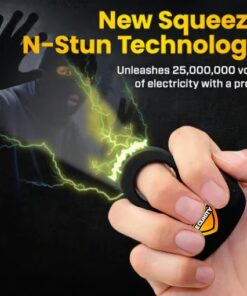 The SafeGuard Extreme 28,000,000 Knuckle Stun Grip fits comfortably in your hand and is easy to use for self-defense at all times.