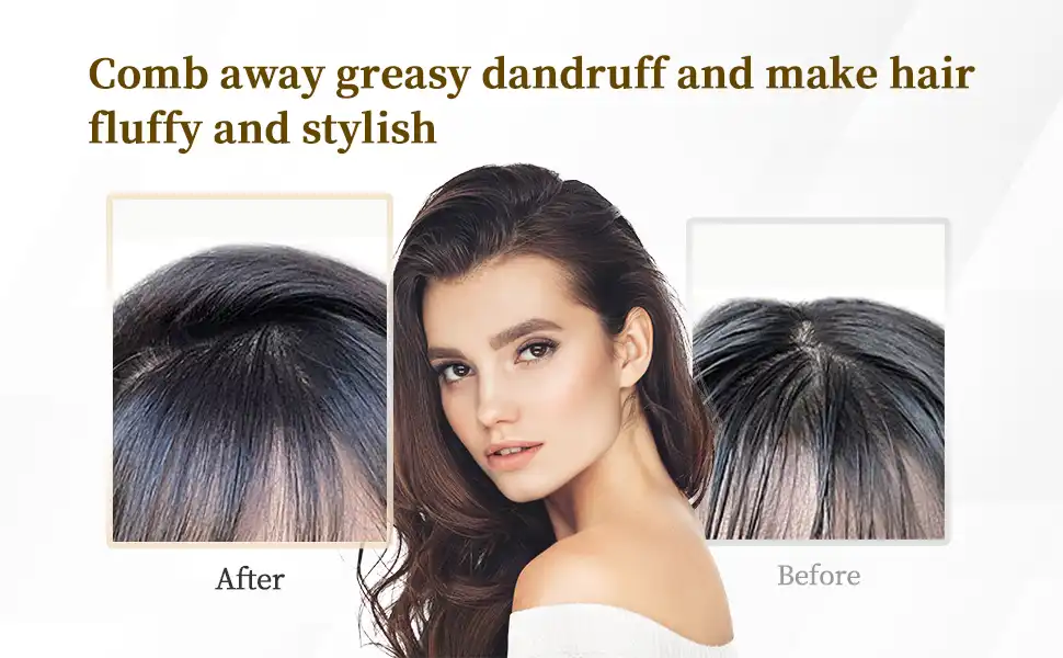 Scalp Sweeping Comb with ergonomic handle for comfortable use.