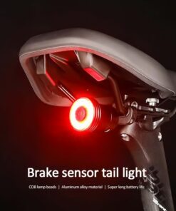 Featuring a Type-C charging port, the Smart Brake Outdoor Riding Light offers fast, safe, and waterproof charging.