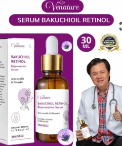 Venature™ Bakuchiol Retinol Rejuvenation Serum smooths and gives the skin a youthful look.