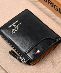 Stylish Waterproof RFID Leather Wallet with RFID blocking for added security.