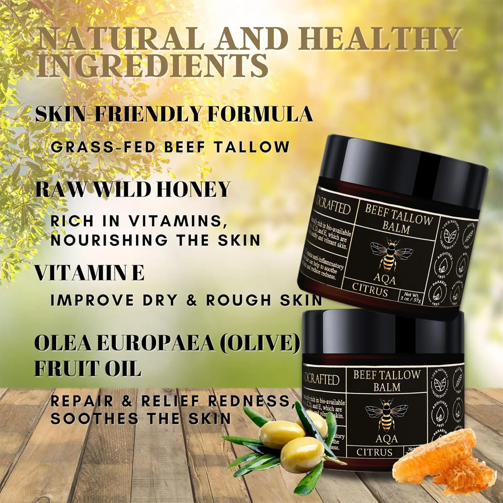 AQA™ Beef Tallow Balm